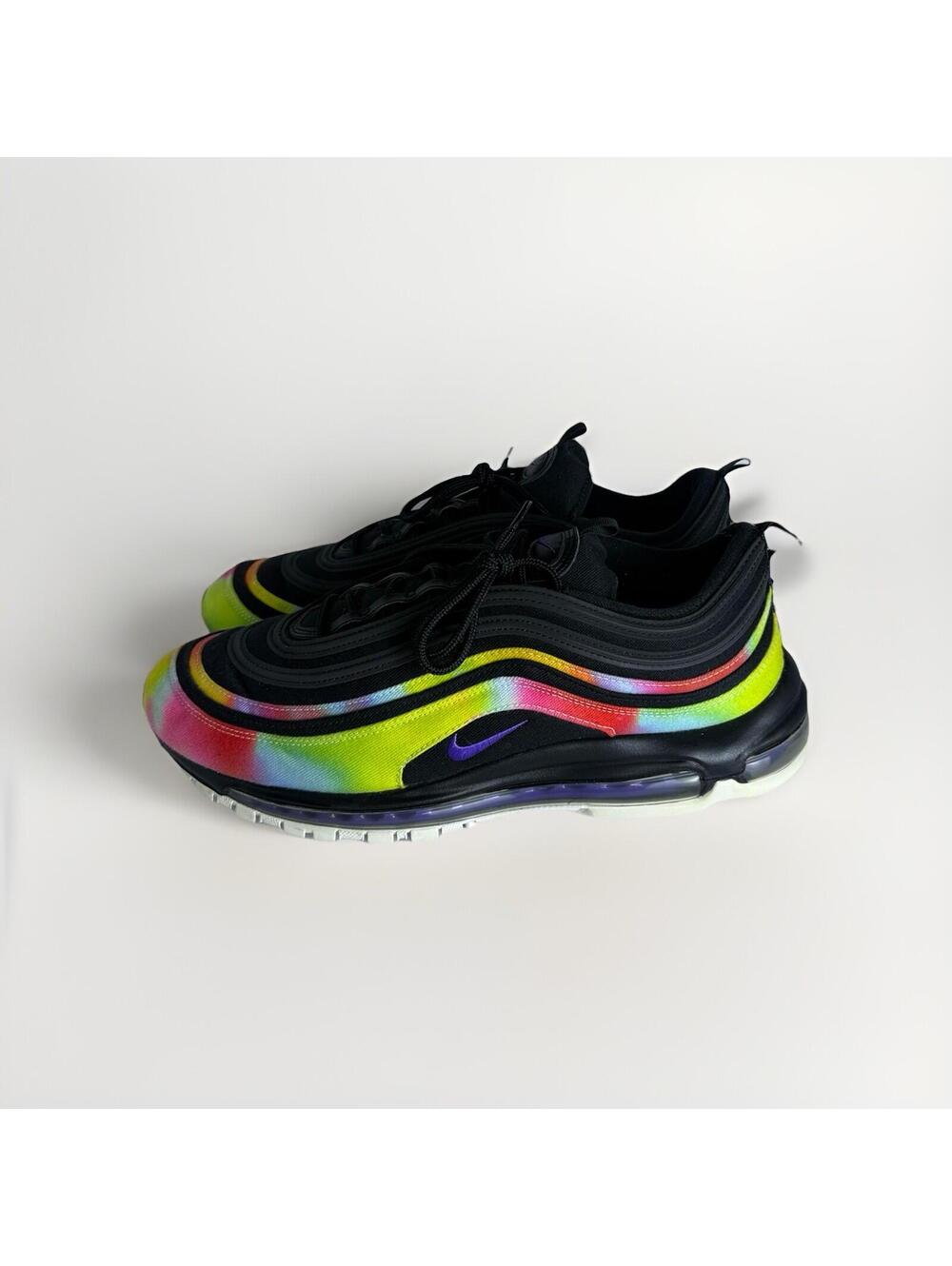 Nike Air Max 97 Shoes Mens Size 14 Multicolor Tie Dye Sneakers CK0841-001